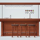 Барная стойка из искусственного камня и ЛДСП