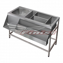 Барная станция 1250х500/700х850 (цельнотянутая мойка)