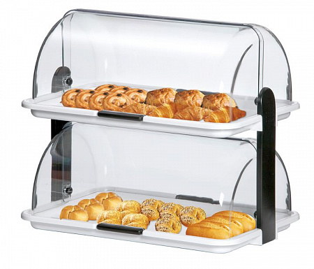 Поднос сервировочный 47*31,5 см. h=41,5 см. с крышкой Roll-Top двойной, пласт. BARTSCHER
