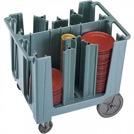 Тележка для посуды регулируемая, синевато-серая Cambro