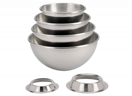 Миска полусферич. 2,1л,d=20см,без подст.и руч.нерж De Buyer