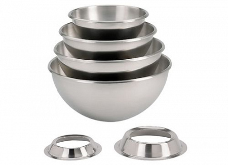 Миска полусферич. 7л,d=30см, без подст.и руч.нерж De Buyer