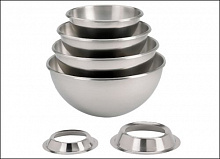 Миска полусферич. 3,6л,d=24см,без подст.и руч.нерж De Buyer
