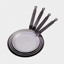Сковорода для блинов d=26 см. бел.сталь "Carbone Steel" (индукция) De Buyer